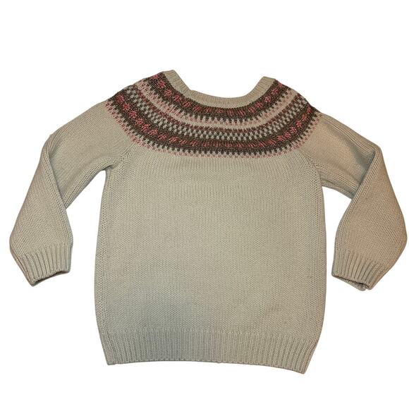 Banana Republic FAIR ISLE PULLOVER cream color size small - Picture 8 of 13